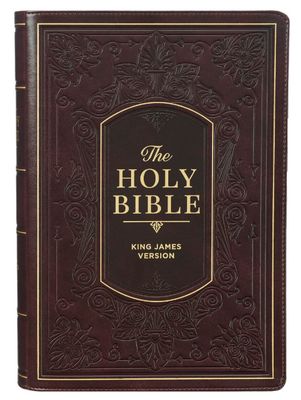 Burgundy Faux Leather King James Version Study Bible with Thumb Index