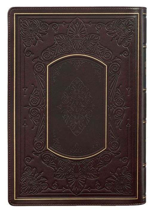 Burgundy Faux Leather King James Version Study Bible with Thumb Index