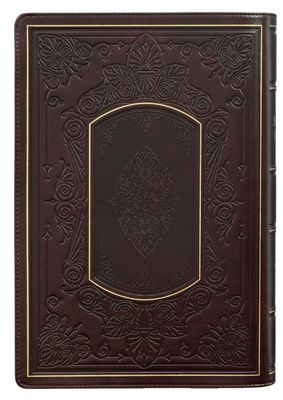 Burgundy Faux Leather King James Version Study Bible with Thumb Index