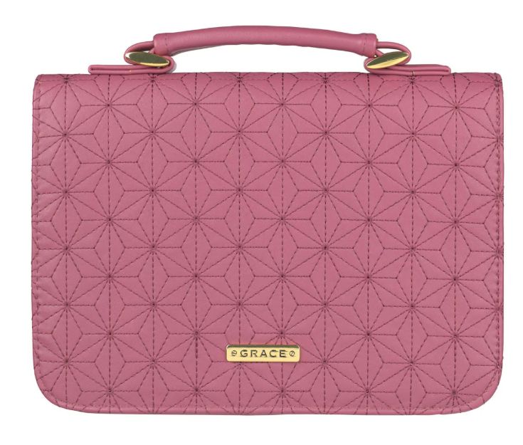 Grace Dusty Rose Pink Faux Leather Fashion Bible Cover