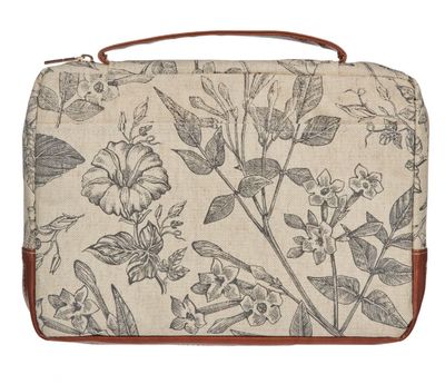 Bible Cover Fashion Cream/Brown Floral Amazing Grace 2 Cor. 12:9