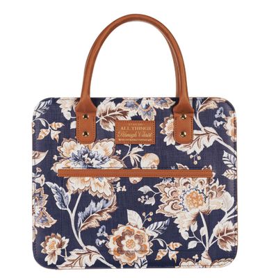 I Can Do All Things Toffee-brown and Navy Purse-style Bible Cover - Philippians 4:13