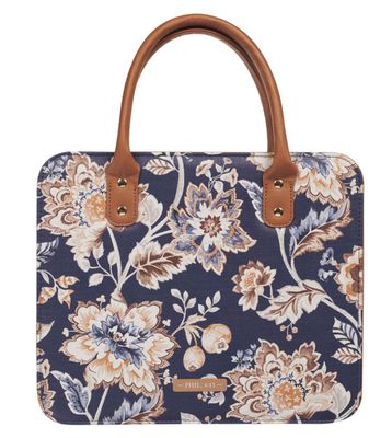 I Can Do All Things Toffee-brown and Navy Purse-style Bible Cover - Philippians 4:13