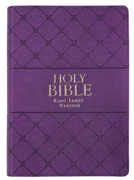 Purple Faux Leather Super Giant Print King James Version Bible