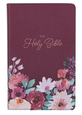 Purple Floral Faux Leather Giant Print KJV Bible