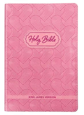Blossom Pink Heart Faux Leather King James Version Kid&#39;s Bible