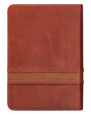 Two-tone Brown Faux Leather Large Print Compact King James Version Bible