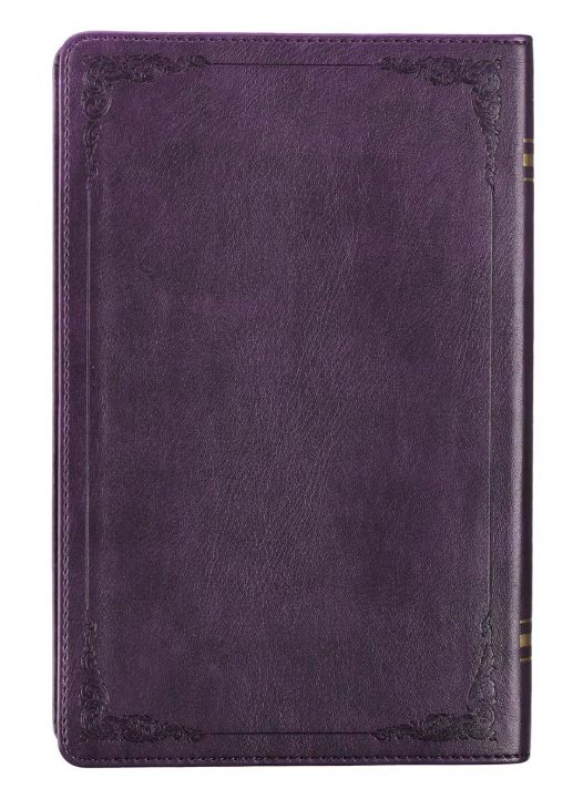 Purple Faux Leather King James Version Deluxe Gift Bible with Thumb Index