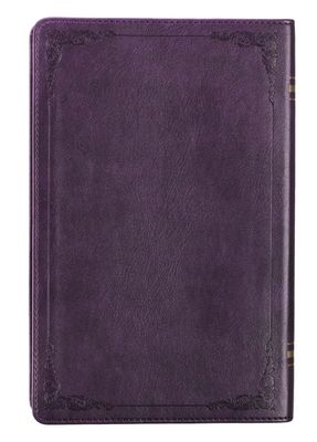 Purple Faux Leather King James Version Deluxe Gift Bible with Thumb Index