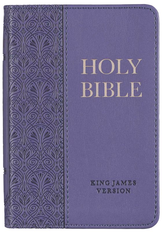 Purple Faux Leather King James Version Mini Pocket Bible