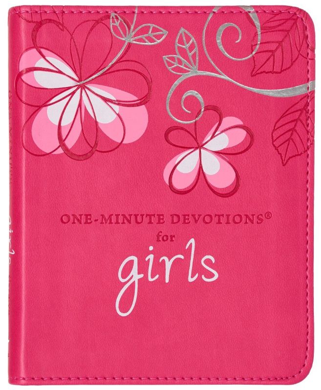 The One-Minute Devotions for Girls Pink Faux Leather Devotional