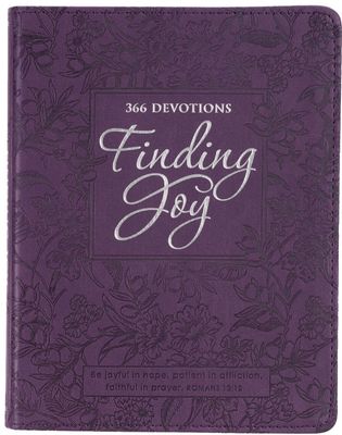 Finding Joy Purple Faux Leather Daily Devotional