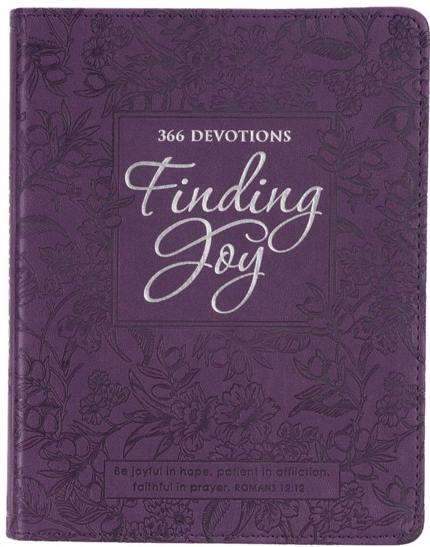 Finding Joy Purple Faux Leather Daily Devotional