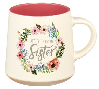 Sister Ceramic Coffee Mug with Clay Dipped Base - Ecclesiastes 4:9