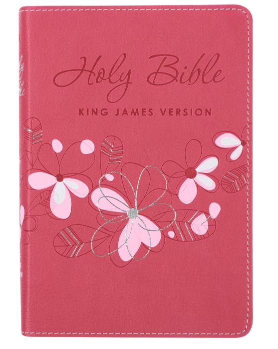 Pink Faux Leather Compact King James Version Bible