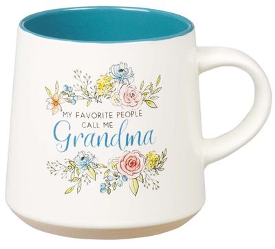 Grandma Ceramic Coffee Mug with Clay Dipped Base