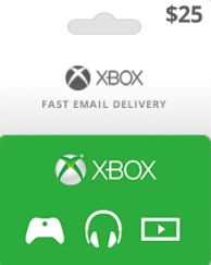 XBOX Game Cards USD 25