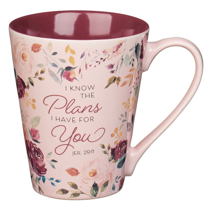 The Plans I Have for You Plum Floral Ceramic Coffee Mug – Jeremiah 29:11