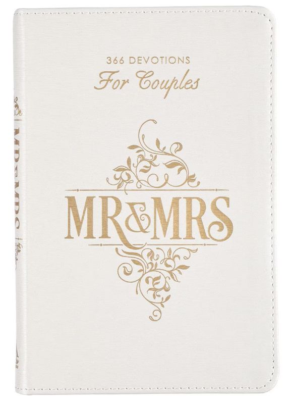 Mr. &amp; Mrs. 366 Devotions for Couples White Faux Leather Devotional