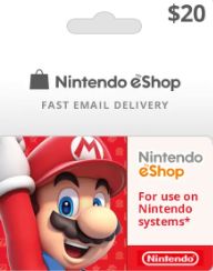 Nintendo eShop Game Cards USD 20