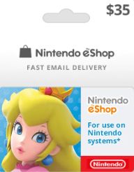 Nintendo eShop Game Cards USD 35