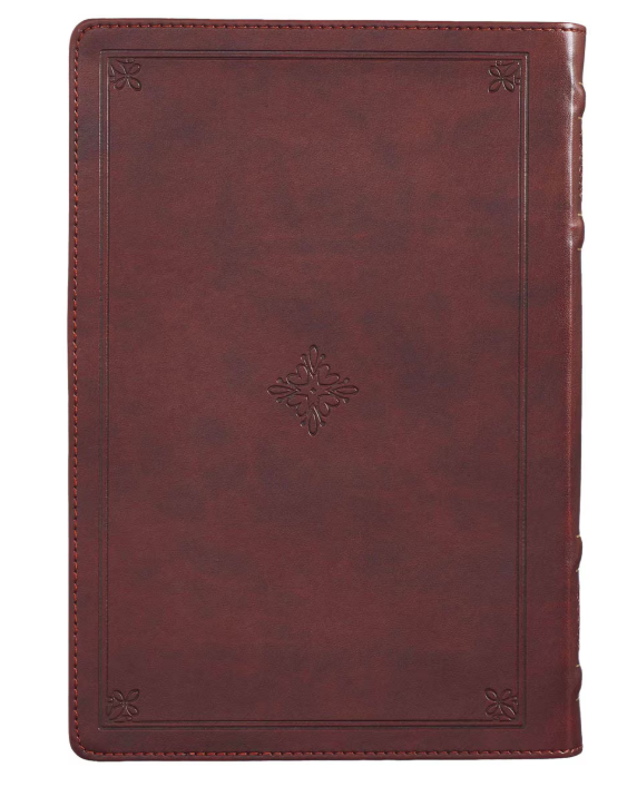 Burgundy Faux Leather Large Print Thinline King James Version Bible with Thumb Index