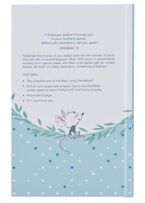 Blue Hardcover NLT Keepsake Bible for Boys