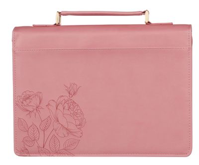 Plans Pink Bouquet Faux Leather Fashion Bible Cover - Jeremiah 29:11