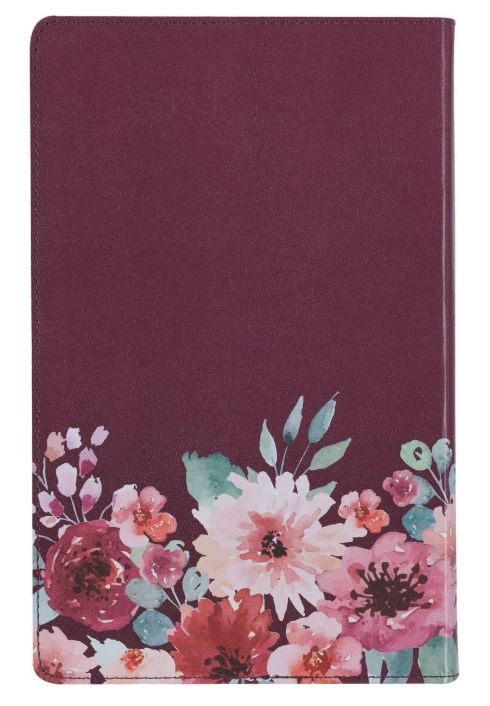Purple Floral Faux Leather Giant Print KJV Bible