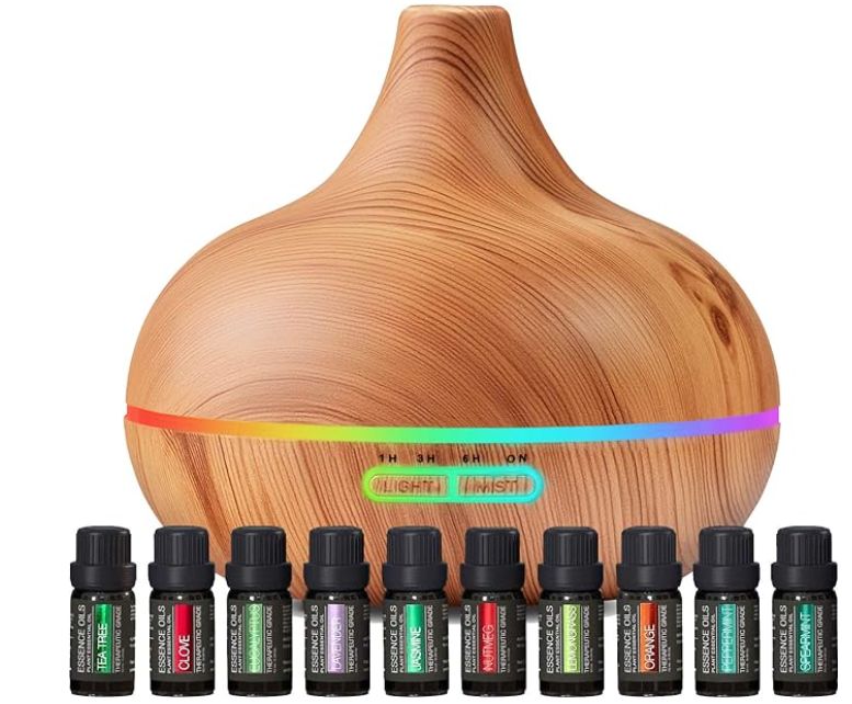 Pure Aromatherapy Diffuser &amp; Essential Oil Set
