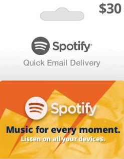 Spotify Gift Card USD 30