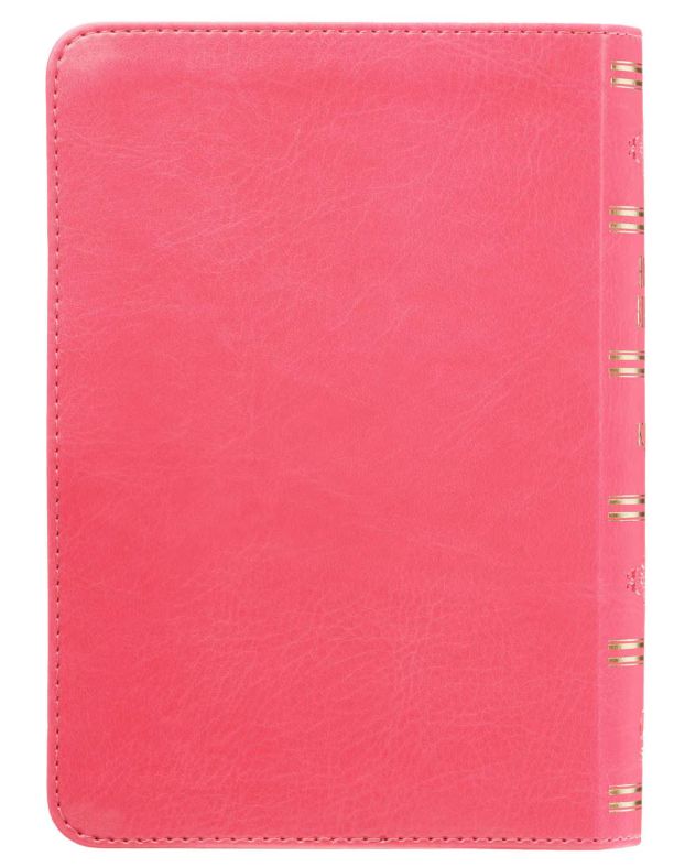 Pink Faux Leather Large Print Compact King James Version Bible