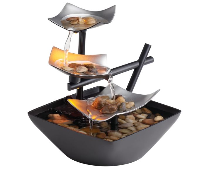 Homedics Tabletop Water Fountain, Home Décor Soothing Sound Machine