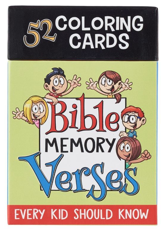 52 Bible Memory Verses Every Kid Should Know Coloring Cards for Kids