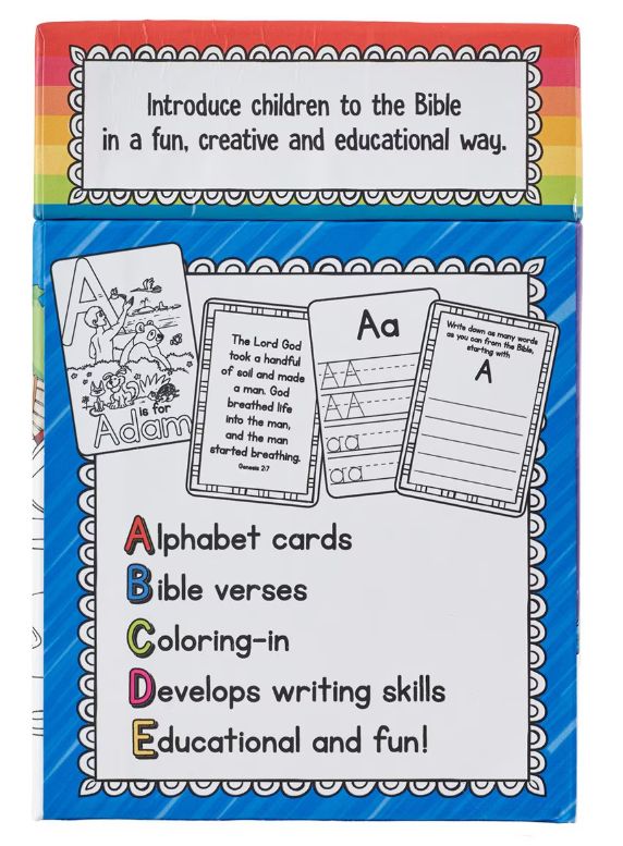 52 ABC Bible Fun Coloring Cards for Kids