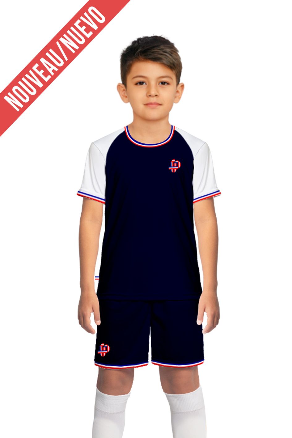 Ensemble/Conjunto - Bleu marine et blanc - Enfant/Kids