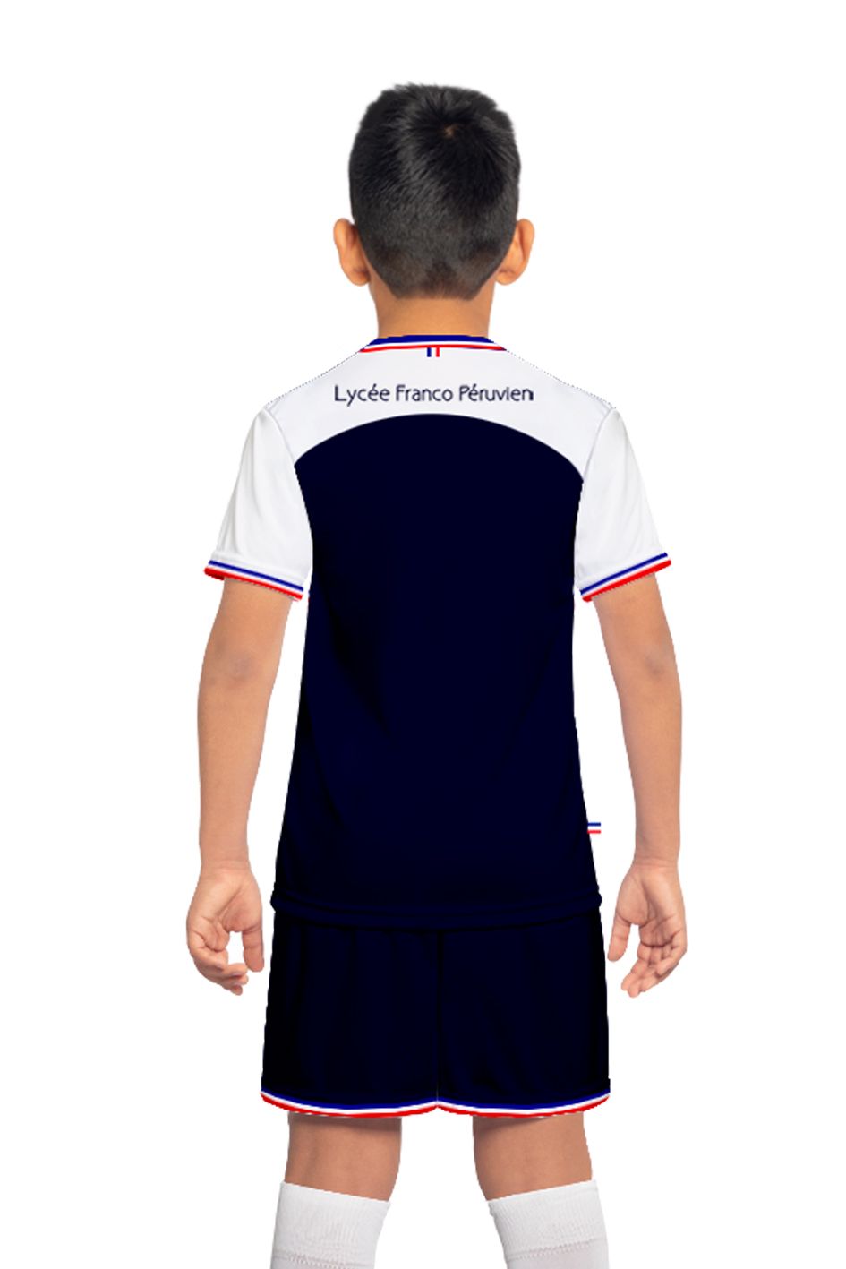 Ensemble/Conjunto - Bleu marine et blanc - 100% microfibres polyester - Enfant/Kids