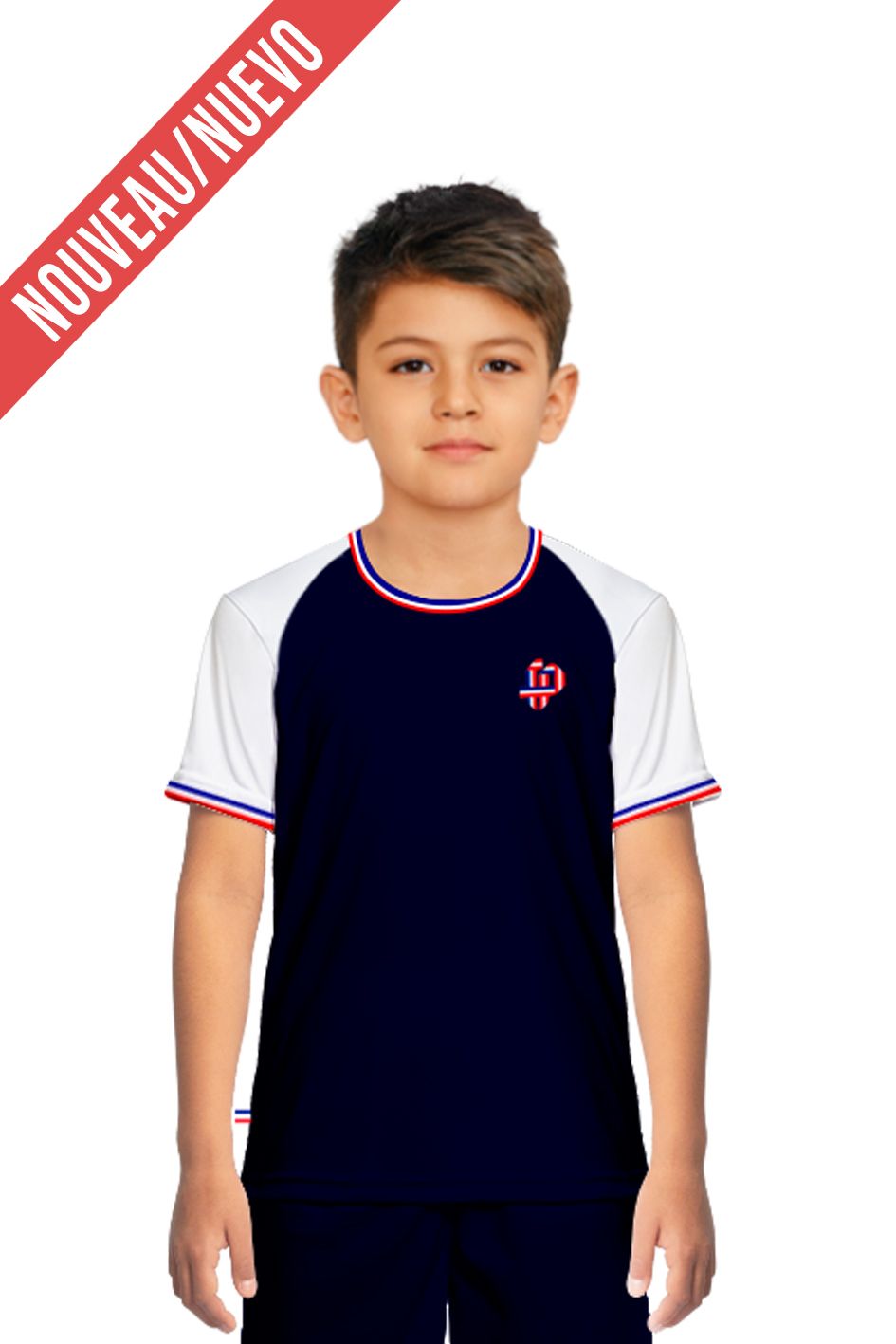 Maillot/Polo - Bleu marine et blanc - Enfant/Kids