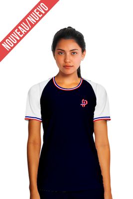 Maillot/Polo - Bleu marine et blanc - Femme/Mujer