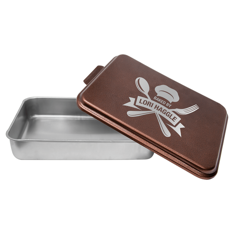 9&quot; x 13&quot; Aluminum Cake Pan with Colored Lid (4 colors)