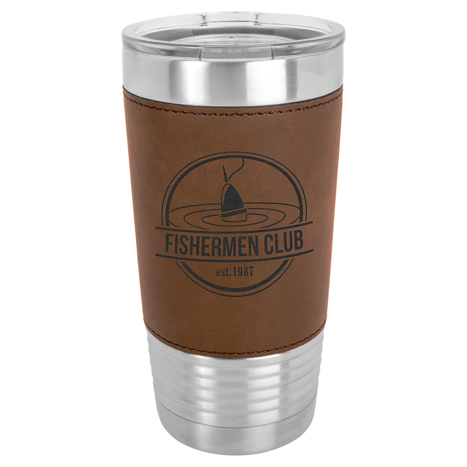 Stainless Tumbler with Leatherette Grip (20oz)
