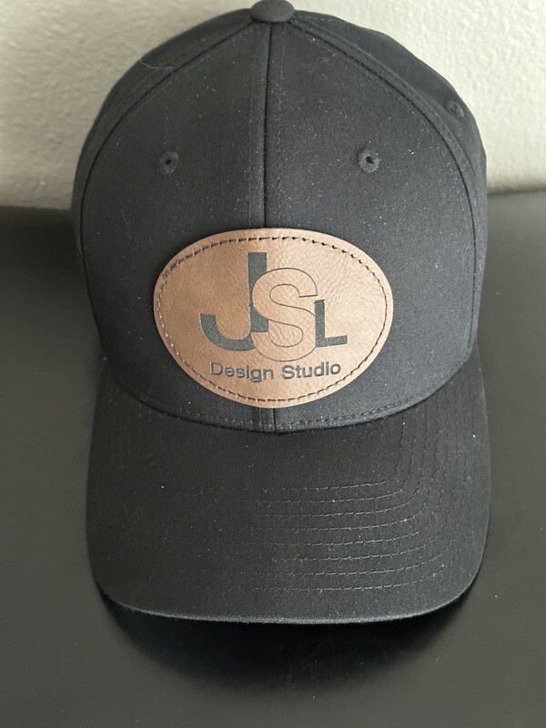 Flexfit Cotton Twill Cap with Leatherette Patch (multiple options)