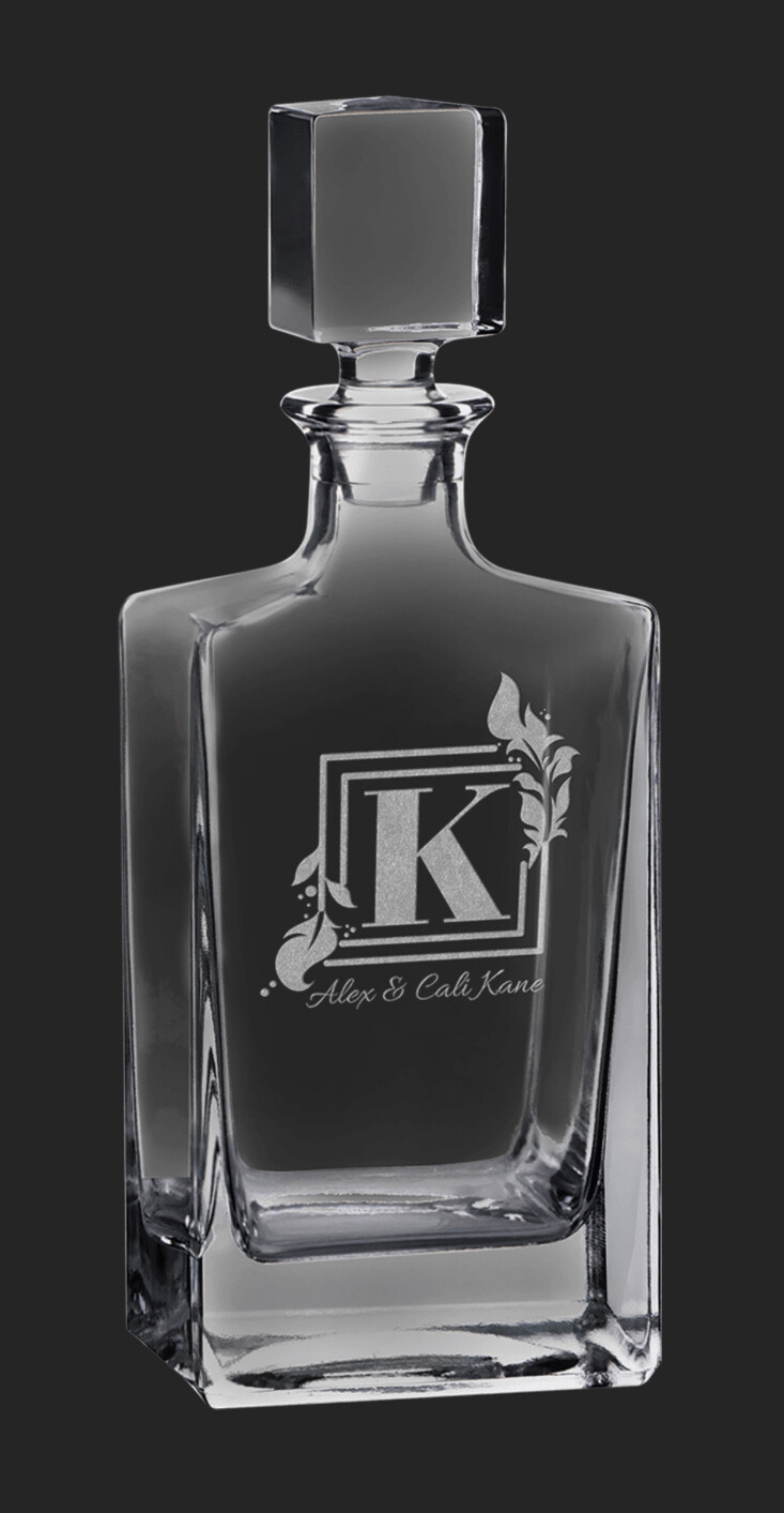810ml Rectangle Glass Decanter with Gift Box