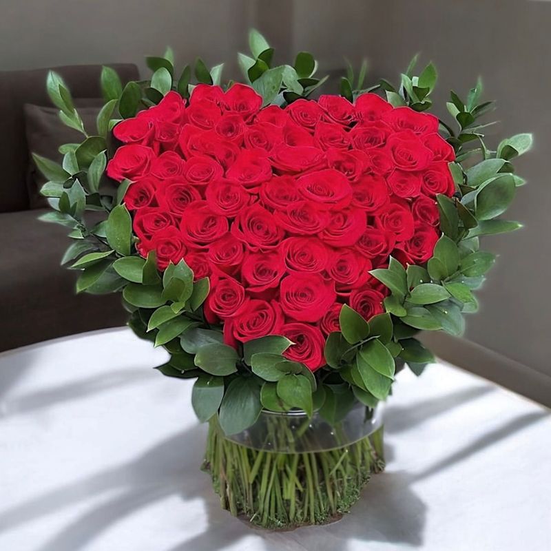 Crimson Heart Rose Arrangement