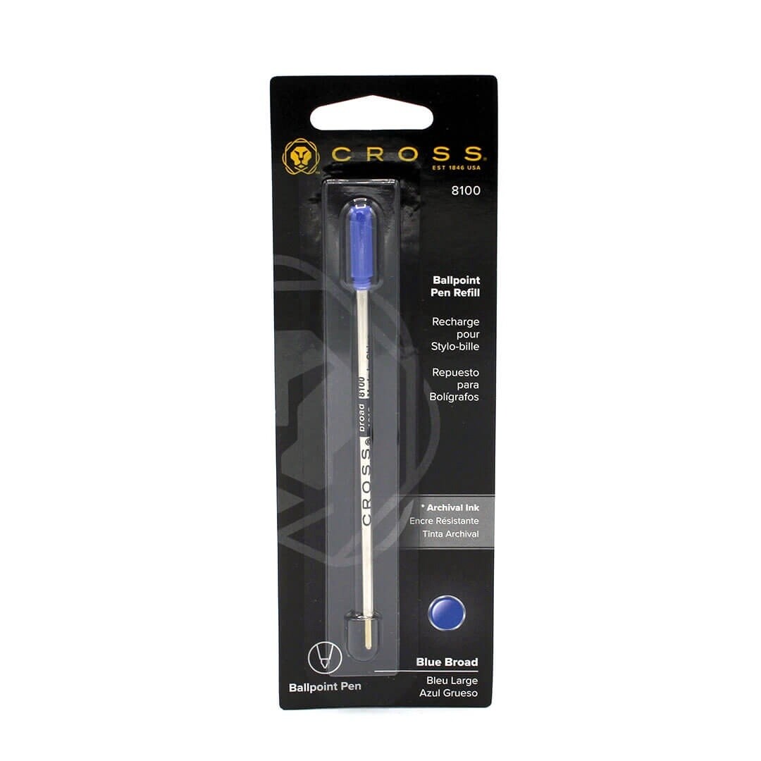 RE Cross Ballpoint Pen Refill, Broad, COLOUR: BLUE