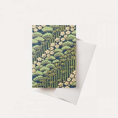 GC Esmie Mint bamboo/blossom Greetings Card (12)