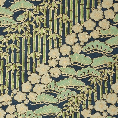 GW Esmie Silk Screen Wrap - Half Sheet Mint bamboo / blossom (12)