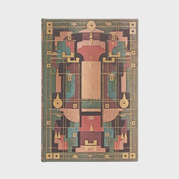 NB Lions Den Art Deco Unlined Midi Notebook