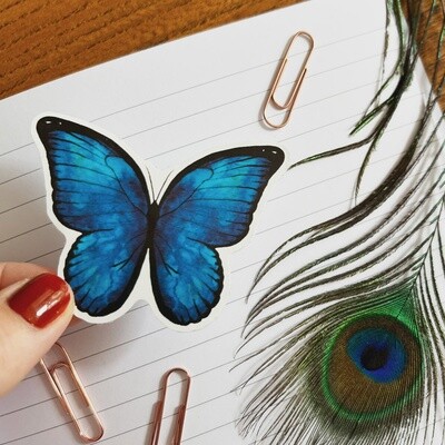 ST Blue Morpho Butterfly Stickers (6)