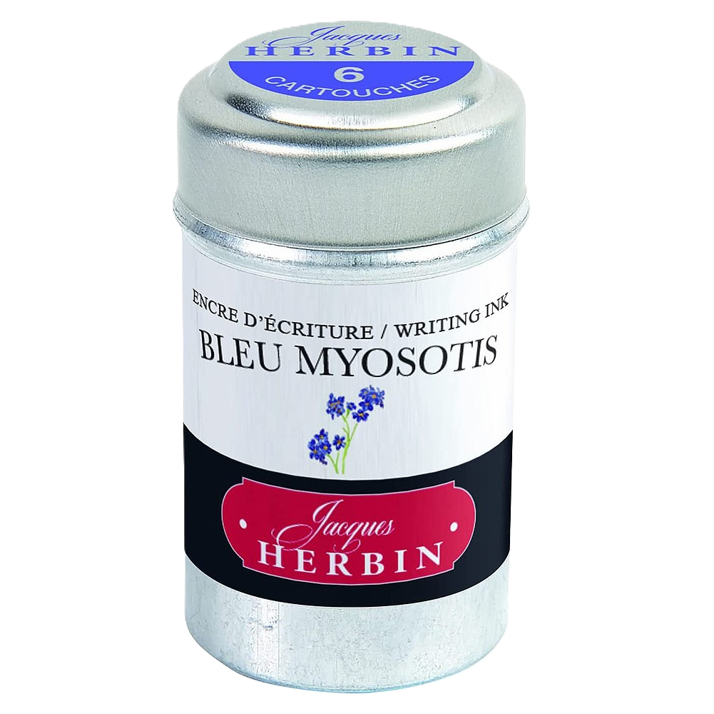 RE Herbin Cartridges Box 6 Bleu Myos